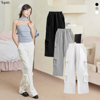 Quần thun Jogger túi hộp TOPTIFY phối dây kéo Calista Jogger Pants QT25