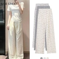Quần thường ngày dành cho nữ Quần in dáng rộng chống nắng thẳng Quần ống rộng thông thường