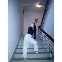 quần trắng ống suông