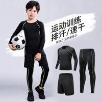 Quần Trẻ Em Thể Thao Chạy Bộ Bé Trai Bóng Rổ Bóng Đá Nhanh Khô Dài Tay Bộ pekt2