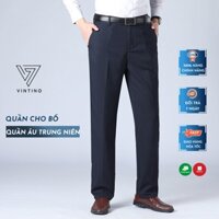 Quần trung niên cho bố quần âu nam trung tuổi ống xuông rộng công sở vải dày dặn có size lớn VINTINO QRE
