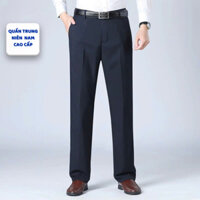 Quần trung niên cho bố, Quần Âu Nam Trung Niên Ống Suông Cao Cấp Thấm Hút Tốt, Trẻ Trung Sang Trọng có size lớn
