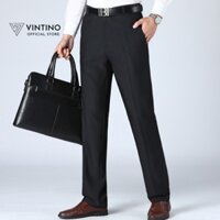 Quần Trung Niên Cho Bố Vintino_fashion Quần Âu Nam Trung Tuổi Ống Suông Rộng Công Sở Vải Co Giãn - QRE