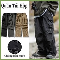 Quần Túi Hộp Nam Nữ quần dài ống rộng Thoáng mỏng ngoài trời Quần Thể Thao baggy unisex