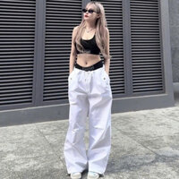 Quần túi hộp nam nữ vải kaki dây rút_12M fashion