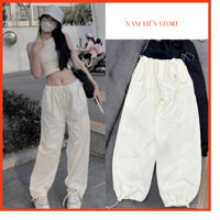 Quần Túi Hôp Nữ [FREE SHIP]  Rút Eo Ống Rộng Chất KaKi Loại Đẹp, Quần Jogger Bo Rút Gấu Bigsize 85kg MA209 TMSTORE