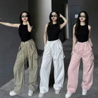 Quần Túi Hộp Nữ Quần Kaki Jogger Ống Rộng Phong Cách Hiphop Năng Động Cá Tính MDQ002