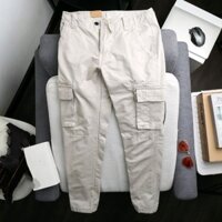 Quần Túi Hộp Quần Dài Nam kaki phong cách cagro pants dáng suông rộng rãi thoải mái