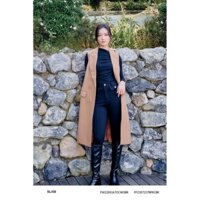 Quần umi đen gân giữa túi ốp thiết kế Elise FF2307227BPKCBK