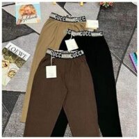 quần vải nữ, Quần Baggy nữ, quần baggy lưng cao cạp chữ vải tăm lạnh mềm mát không xù.