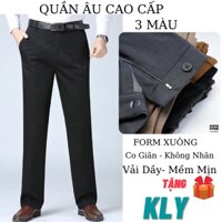Quần Vải Trung Niên Cao Cấp Vải Dầy Không Nhăn Không Xù Quần Tây Âu Trung Tuổi Ống Xuông Mặc Vest - Quà Tặng Bố - KLY