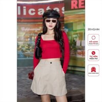 Quần váy 20Again thiết kế có lớp lót, chất kaki chắc chắn WJ070