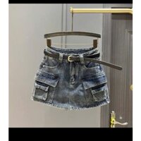 Quần Váy Jeans Ngắn Nữ Túi Hộp 2 Bên cao cấp - MYK Jeans