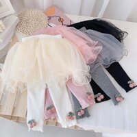 quần váy lót lông / quần váy nỉ cho bé gái