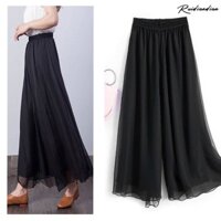 Quần Voan Ống Rộng Xếp Ly Thắt Nơ Ruy Băng Mới Của Phụ Nữ Mumer 2024 m l xl xxl 3xl 4xl