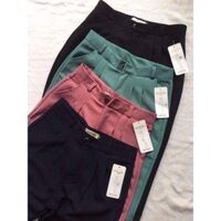 Quần xếp ly ống lệch