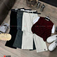 QUẦN XUÔNG JEANS GẤU THỎ KÈM ĐAI CO GIÃN HÀNG QCL1 MS306280