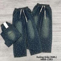 quần xuông jeans giấy ống xuông