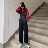 Quần yếm bò ống suông Ulzzang