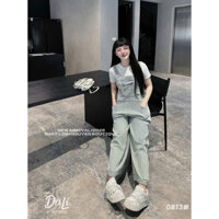 Quần Yếm Jean Baggy Xanh Nhạt Hàng QC