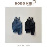 Quần yếm jean bò cho bé gái bé trai em bé sơ sinh siêu đẹp tông trơn cao cấp từ 5-12kg