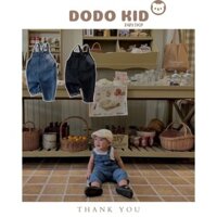 Quần yếm jean bò mềm mại cho bé gái bé trai em bé sơ sinh siêu đẹp tông trơn cao cấp từ 0-12 tháng