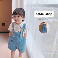Quần yếm jean cho bé trai bé gái phong cách Hàn Quốc cực đáng yêu hàng Quảng Châu loại 1 chất đẹp chuẩn phom