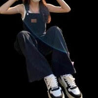 Quần yếm Jean dài Louis19 KABICO-Y3 phong cách thời trang cho nữ.