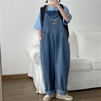 Quần yếm jean dài ống rộng Dreamy(Hàng có sắn-2XL)