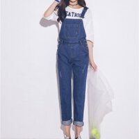 Quần yếm jean dài size L