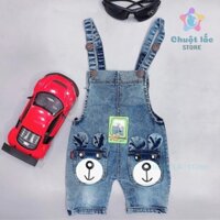 Quần Yếm Jean hình gấu cho bé trai bé gái