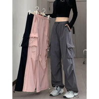 Quần yếm Mỹ Nữ dáng rộng Ôm Hơn Nhìn Phù Hợp Với Hợp Thời Trang Kích Thước Lớn Chân Rộng Thể Thao Quần Thường Ngày Xuân Thu 3.22M