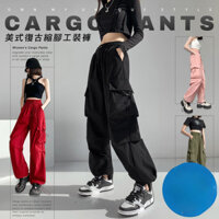 Quần yếm nữ cổ điển kiểu Mỹ Quần ống rộng thông thường