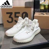 Quảng cáo chính hãng Giày thể thao nam nữ Yeezy Boost 350 V2 BASF Giày chạy bộ White Angel Egge