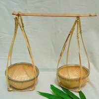 Quang gánh – thúng gióng tre trang trí nhiều kích thước
