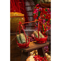 Quang Gánh Tre Mini Trang Trí Tết - Cao 30cm