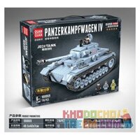 QuanGuan 100069 Quan Guan 100069 non Lego XE TĂNG HẠNG TRUNG SỐ BỐN bộ đồ chơi xếp lắp ráp ghép mô hình World War Ii PANZERKAMPFWAGEN IV Chiến Tranh Thế Giới Thứ 2 716 khối