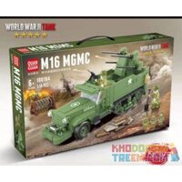 QuanGuan 100104 Quan Guan 100104 non Lego XE PHÒNG KHÔNG BỐN BÁNH TỰ HÀNH M16 bộ đồ chơi xếp lắp ráp ghép mô hình Military Army Quân Sự Bộ Đội 518 khối