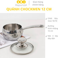 Quánh inox 12cm CHOCKMEN, quánh nhỏ, quánh ăn dặm, quánh em bé, nồi nhỏ, nồi inox bé, quánh nấu cháo