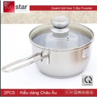 Quánh inox 3 đáy 16 -18cm Fivestar Q16-3DG ( dùng được cho bếp từ ) - Q16-3DG