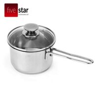 Quánh inox 3 đáy nắp kính 12cm FIVESTAR Q12-3DG