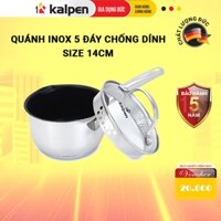 Quánh INOX 304 Cao Cấp Chống Dính 5 Đáy Lermat L14 Chính Hãng KALPEN-GIA DỤNG ĐỨC Bảo Hành 2 Năm