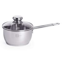 Quánh inox 430 3 đáy nắp kính Fivestar 12cm14cm 16cm - 16cm