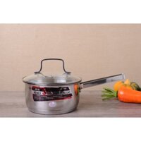 Quánh inox cao cấp 3 đáy nắp kiếng Happy Cook Milan Plus 16cm Q16-MLGP