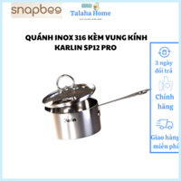 Quánh mini Karlin 12cm Quánh inox liền khối 3 lớp chống dính tự nhiên quánh đa năng nồi chiên ngập dầu - Talaha