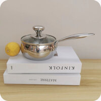Quánh Nấu Bột, Nấu Sốt, Quánh Luộc Trứng Lunkai Size 12cm Inox 18/10 Đúc Nguyên Khối 3 Lớp