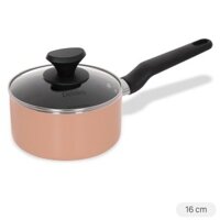 Quánh nhôm chống dính nắp kính 16 cm Delites QCDE16