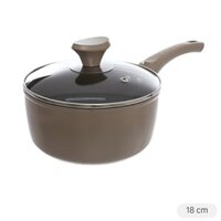Quánh nhôm chống dính nắp kính 18 cm Delites QE