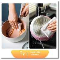 Quánh Nồi Chống Dính Màu Pastel Có tay Cầm Gỗ