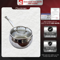 Quánh sữa Chockmen 8-10-12-14-16-18cm inox 18/10 quánh sữa nồi nấu cháo quấy bột cho bé [CKM568]
